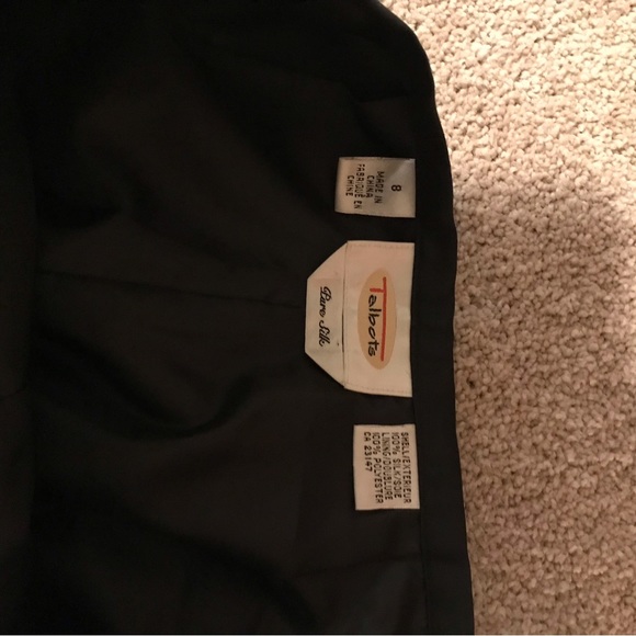 Talbots Black Silk Career Pants - Picture 2 of 8